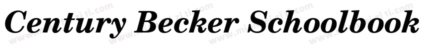 Century Becker Schoolbook Bold字体转换